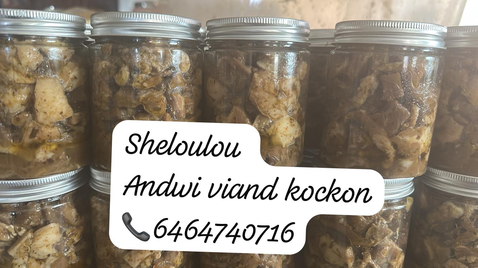 Kès andwi viand kochon gen 24 jars 8 oz each